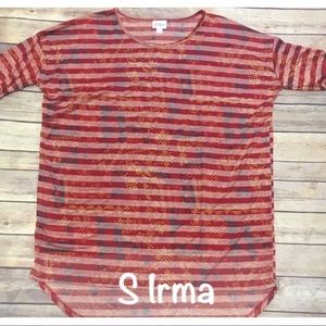 LuLaRoe Red Striped Irma Size S